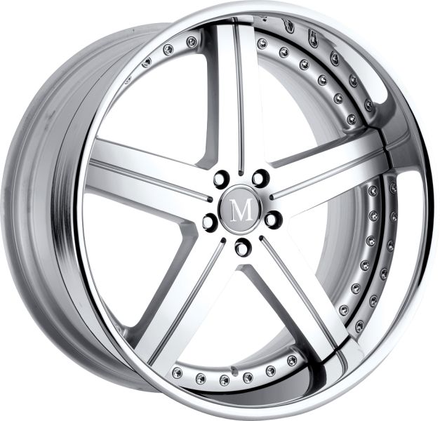 Jante Alu Mandrus Stuttgart Noir Brillant Bord Chrome 10